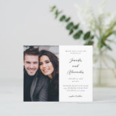 Budget Side Photo Mod Elegant Calligraphy Wedding (Staand voorkant)