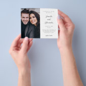 Budget Side Photo Mod Elegant Calligraphy Wedding Flyer (Hand)