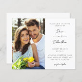 Budget Side Photo Modern Calligraphy Wedding (Voorkant / Achterkant)