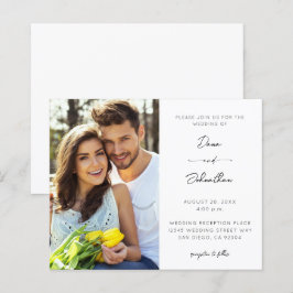 Budget Side Photo Modern Calligraphy Wedding