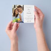 Budget Side Photo Modern Calligraphy Wedding Flyer (Hand)