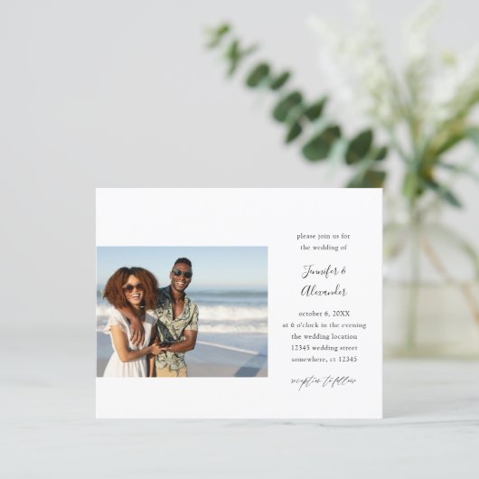 Budget Side Two Photo Calligraphy Wedding (Staand voorkant)