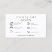 Budget Sieraden Care Instructies Earring Business Visitekaartje (Voorkant)