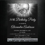 Budget Silver 50th Birthday Silver Disco Ball Flyer<br><div class="desc">Budget Silver 50th Birthday Party Silver Disco Ball Party Uitnodiging. De 50e verjaardag van de Zilveren en de Zwarte Partij van de Dag is perfect voor een moderne 50e verjaardag.</div>