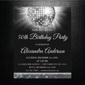 Budget Silver 50th Birthday Silver Disco Ball Flyer