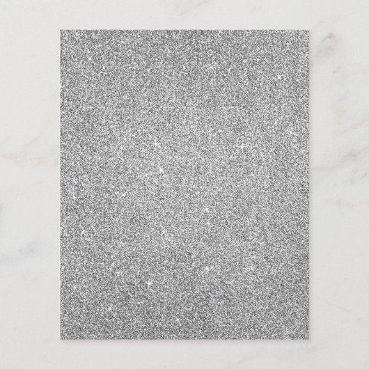 Budget Silver 50th Birthday Silver Disco Ball Flyer (Achterkant)