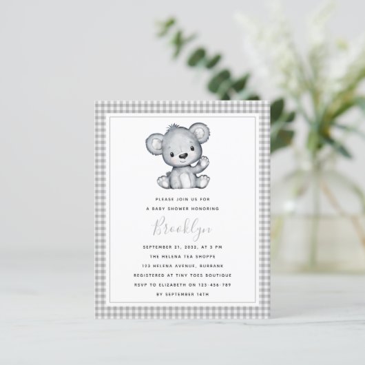 BUDGET Silver Beer Baby shower (Staand voorkant)