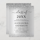 Budget Silver Black 2023 Graduation Party Glitter (Voorkant / Achterkant)
