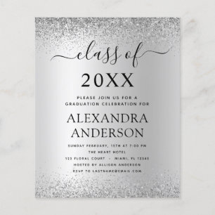 Budget Silver Black 2023 Graduation Party Glitter