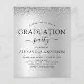 Budget Silver Black 2023 Graduation Party Glitter (Voorkant)