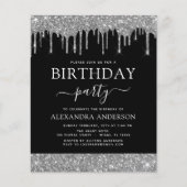 Budget Silver Black Glitter Elke dag van de Ouderd Flyer (Voorkant)