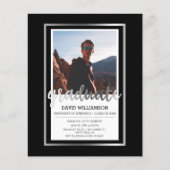 Budget Silver & Black Photo Graduparty (Voorkant)