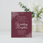 BUDGET Silver & Burgundy Weddenschappen (Staand voorkant)