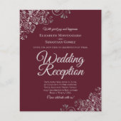 BUDGET Silver & Burgundy Weddenschappen (Voorkant)