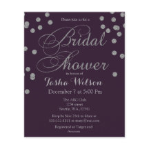 Budget Silver Confetti Bridal Shower