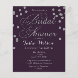 Budget Silver Confetti Bridal Shower