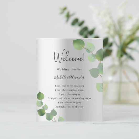 Budget Silver Eucalyptus bruiloft (Staand voorkant)