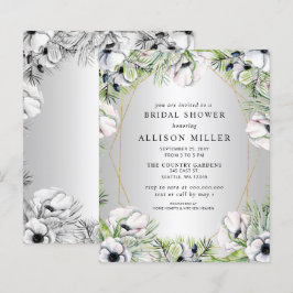 Budget Silver Floral Bridal Shower