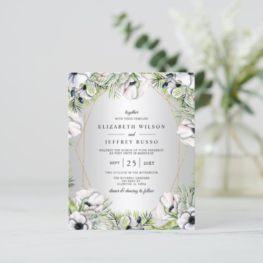 Budget Silver Floral Geometric Wedding (Staand voorkant)