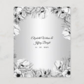 Budget Silver Floral Geometric Wedding (Achterkant)