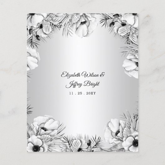 Budget Silver Floral Geometric Wedding (Achterkant)