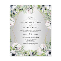 Budget Silver Floral Geometric Wedding