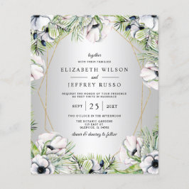 Budget Silver Floral Geometric Wedding