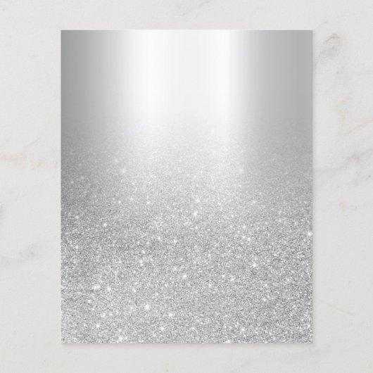 Budget Silver Foil 50th Birthday Party Invite (Achterkant)