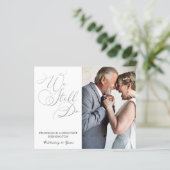 BUDGET Silver Foil Wedding Jubileum Vow Renewal (Staand voorkant)