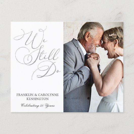 BUDGET Silver Foil Wedding Jubileum Vow Renewal (Voorkant)
