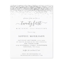 Budget Silver Glitter 21e partij nodigt uit