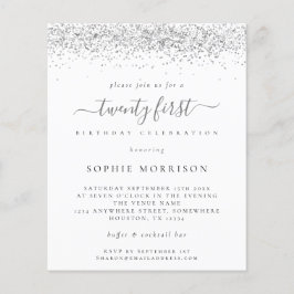 Budget Silver Glitter 21e partij nodigt uit