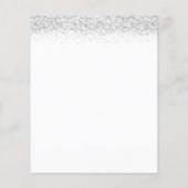 Budget Silver Glitter 21st Birthday Dank u (Achterkant)