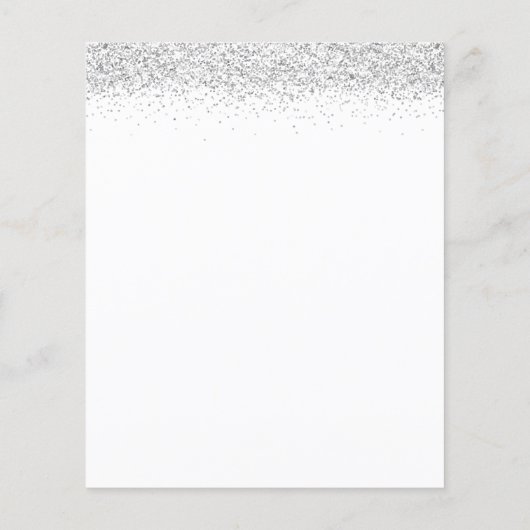 Budget Silver Glitter 21st Birthday Dank u (Achterkant)