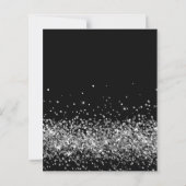 Budget Silver Glitter Balloon Black 50th Birthday (Achterkant)