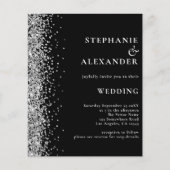 Budget Silver Glitter Black QR Code Weddenschap Ui (Voorkant)