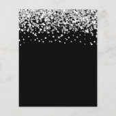 Budget Silver Glitter Black Sweet 16 Uitnodiging (Achterkant)