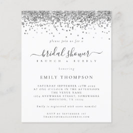 Budget Silver Glitter Bridal Shower