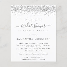 Budget Silver Glitter Bridal Shower