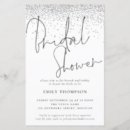 Budget Silver Glitter Bridal Shower