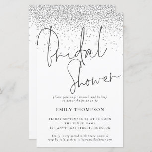 Budget Silver Glitter Bridal Shower