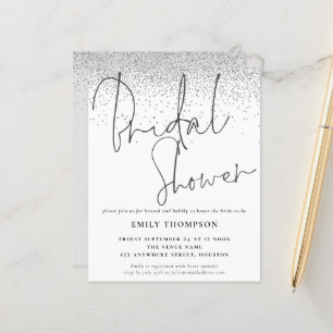 Budget Silver Glitter Bridal Shower