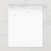 Budget Silver Glitter Confetti Wedding RSVP (Achterkant)