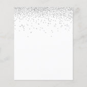 Budget Silver Glitter Engagement Party nodigt uit (Achterkant)