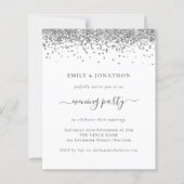 Budget Silver Glitter Evening Weddenschap (Voorkant)