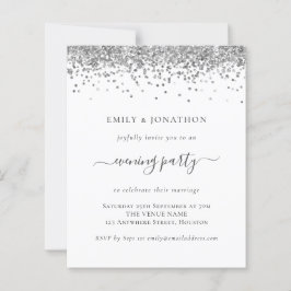 Budget Silver Glitter Evening Weddenschap