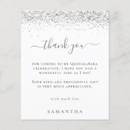 Budget Silver Glitter Foto Quinceanera Dank u