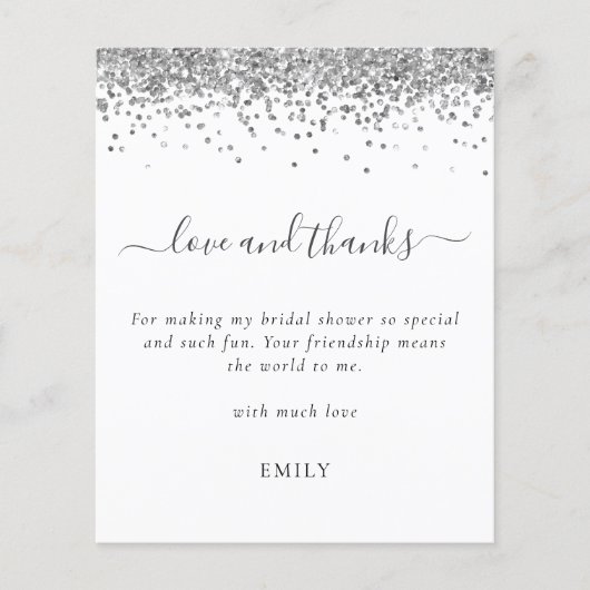 Budget Silver Glitter Photo Vrijgezellenfeest Beda (Voorkant)