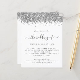 Budget Silver Glitter QR Code Weddenschap