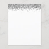 Budget Silver Glitter Script Weddenschap (Achterkant)